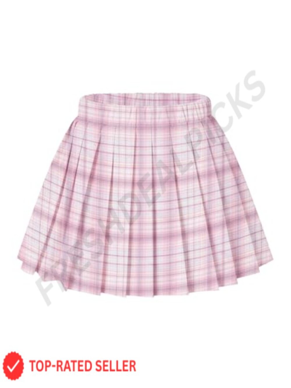 Girls Plaid Pleated Skirt, High Waist Tennis School Uniform Skirt, 4-14Y